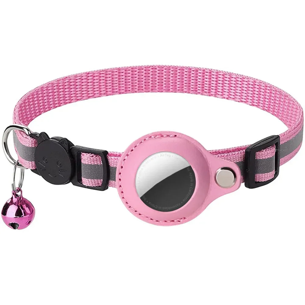 Canadian-Carto Reflective Cat Collar with Apple AirTag Holder