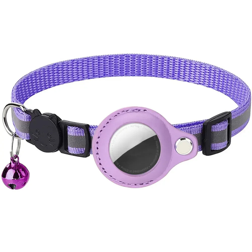Canadian-Carto Reflective Cat Collar with Apple AirTag Holder