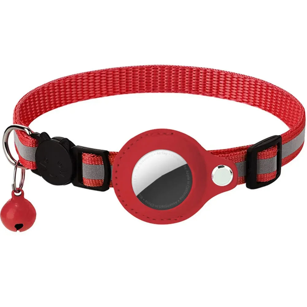 Canadian-Carto Reflective Cat Collar with Apple AirTag Holder