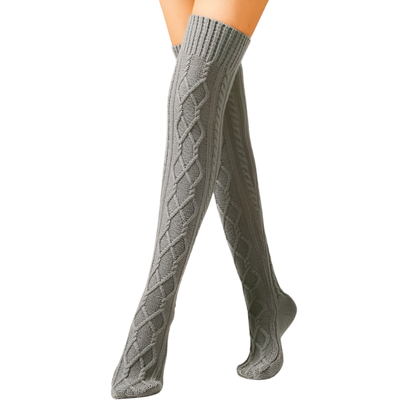 Canadian-Carto Winter Wool Over Knee Socks