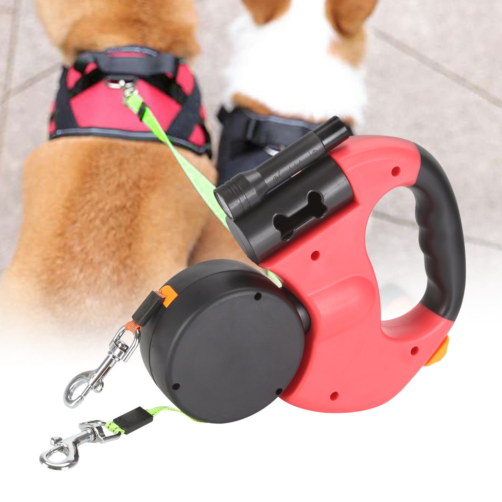 Canadian-Carto Retractable Pet Leash with Light