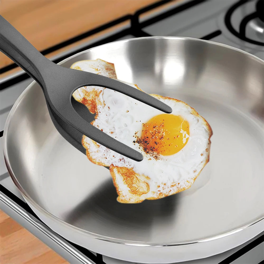 Canadian-Carto 2 In 1 Spatula Tongs for Eggs