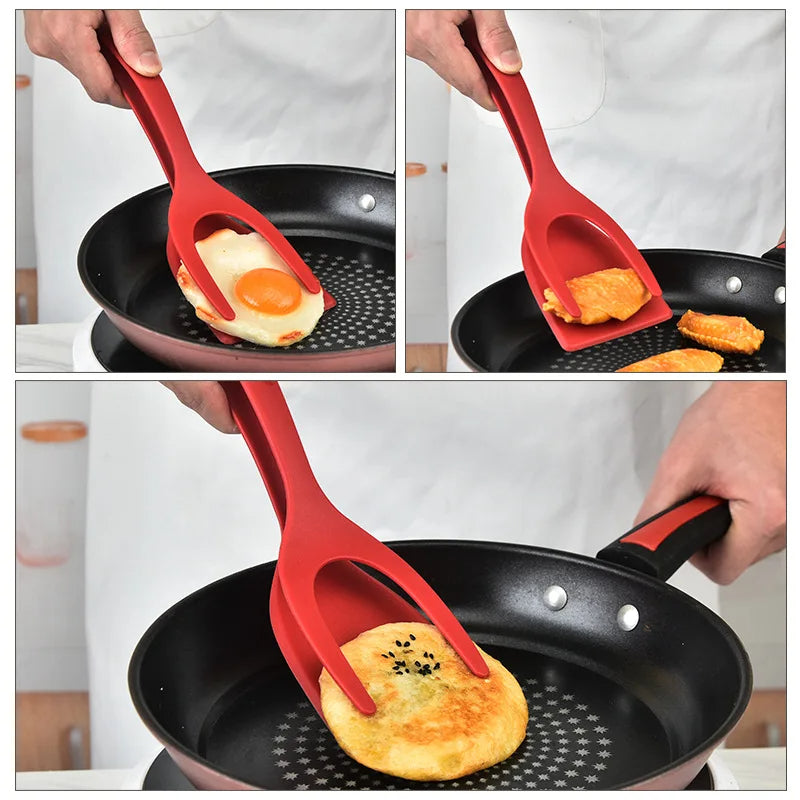 Canadian-Carto 2 In 1 Spatula Tongs for Eggs