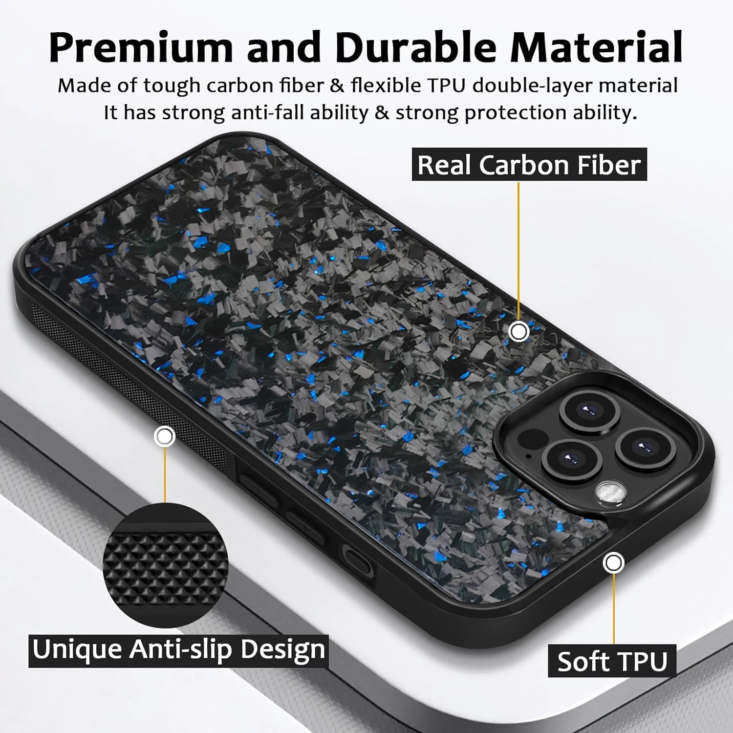 Canadian-Carto Forged Carbon Fiber TPU Phone Case