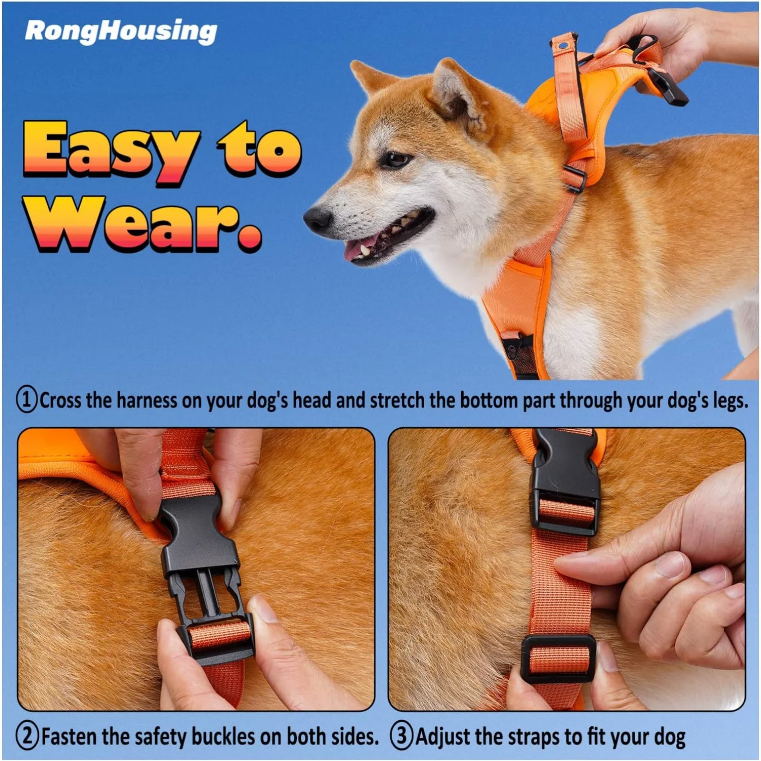 Canadian-Carto Dog Harness and Automatic Retractable Leash Kit