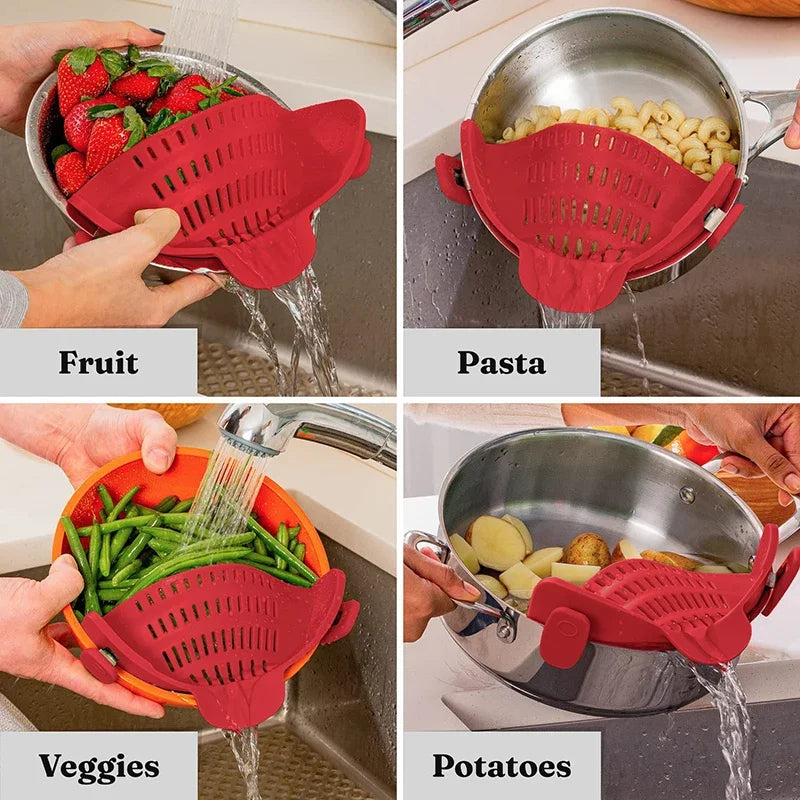 Canadian-Carto Universal Silicone Strainer Clip