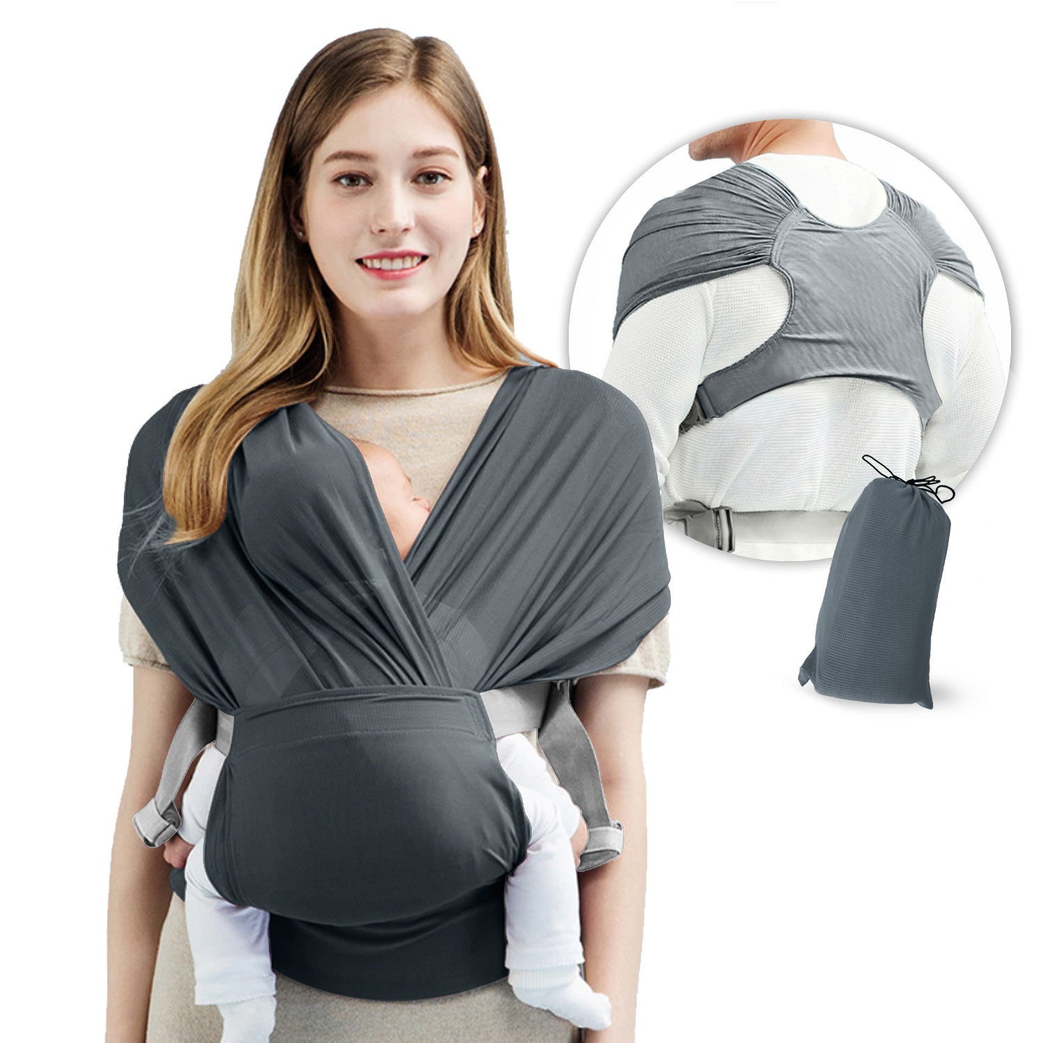 Canadian-Carto Baby Sling Wrap Stretchy Carrier