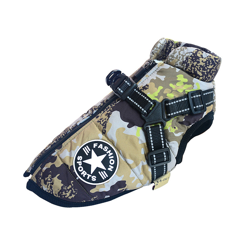 Canadian-Carto Waterproof Dog Harness Jacket