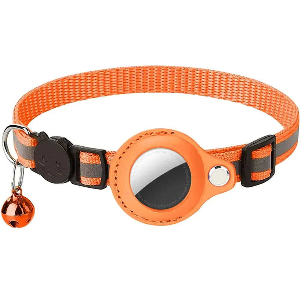 Canadian-Carto Reflective Cat Collar with Apple AirTag Holder